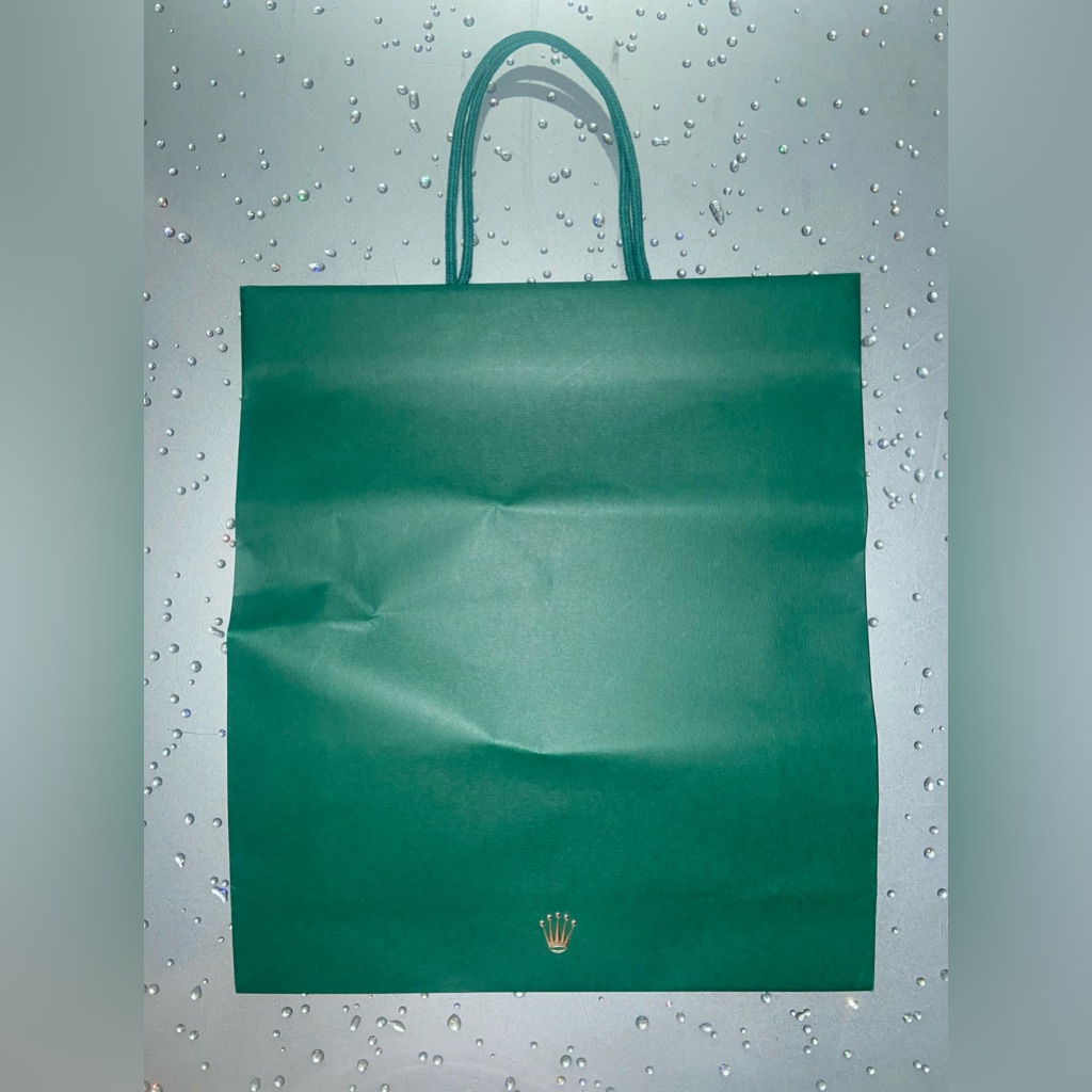 Authentic Rolex New Large Green Shopping Bag 155&acirc; X 135&acirc; X 4&acirc; Never Opened